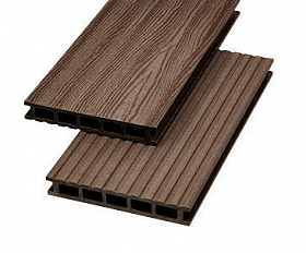 Террасная доска Экодэк Брайт Макс Шале 2D, цвет Каштан