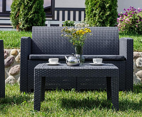 Обеденный комплект Lana S Royal Family из пластика, цвет графит