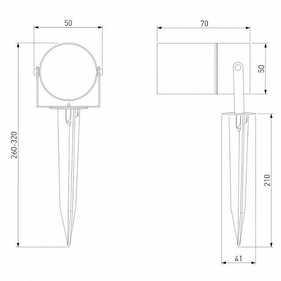 Уличный светильник Elektrostandard Landscape 043 FL LED черный фото 5