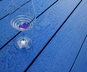 Террасная доска ПРАКТИК КОЭКСТРУЗИЯ Моноколор 4000 или 3000х147х24 мм, цвет Синий Лазурит