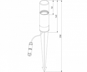 Уличный светильник Elektrostandard Hidden 35166/S черный