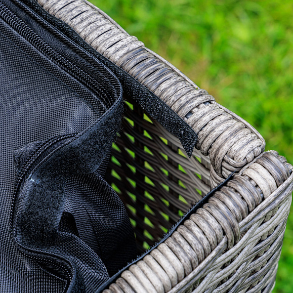 Сундук для хранения Karl 120 Royal Family из искусственного ротанга c колесиками, цвет серый фото 7