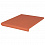 Клинкерная ступень венецианская гладкая KING KLINKER Рубиновый красный (01), 330*330*14 мм