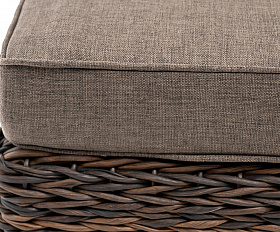 Лунго плетеная оттоманка с подушкой (гиацинт), цвет коричневый