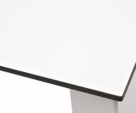 Венето обеденный стол из HPL 90х90см, цвет молочный, каркас белый