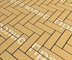 Тротуарная плитка Выбор Паркет Б.4.П.6 Желтый Гранит