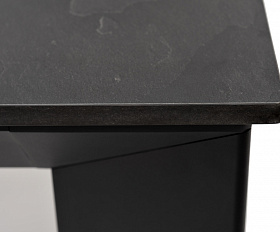 Венето обеденный стол из HPL 90х90см, цвет серый гранит, каркас черный