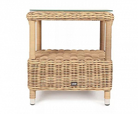 Столик кофейный Форио 4SIS из искусственного ротанга, цвет соломенный