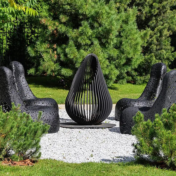 Костровая чаша Vitgarden LOCUS ONE из стали 120x80x80 см фото 2