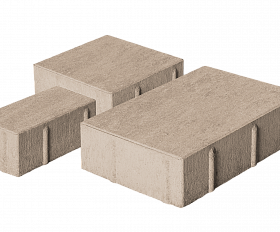 Тротуарная плитка Нобетек Новый город 1НГ6Ф Песочная