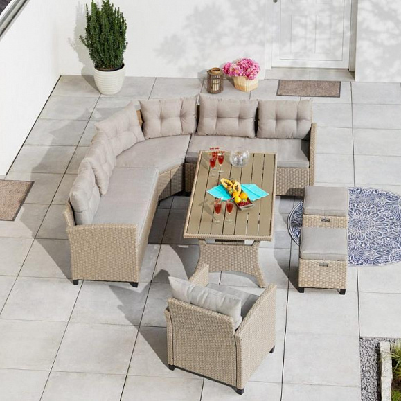 Комплект плетеной мебели AFM-373B Beige фото 2