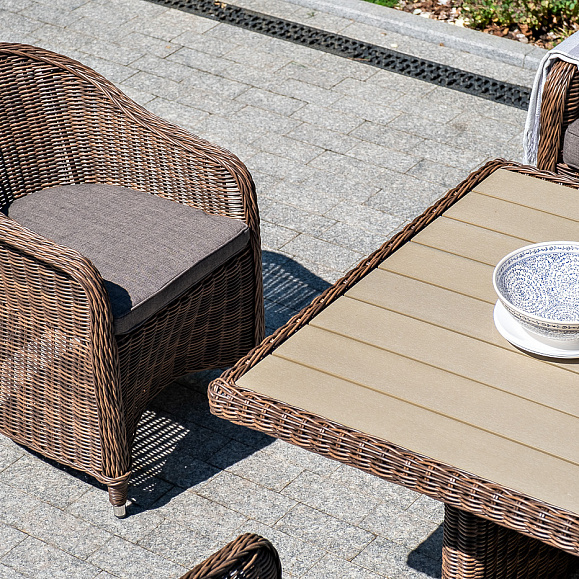 Равенна плетеное кресло из искусственного ротанга, цвет коричневый фото 7