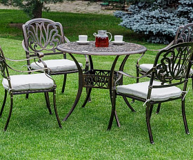 Обеденный комплект Wilhelm Royal Family из алюминия на 4 персоны