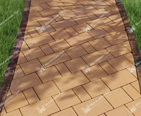 Тротуарная плитка 342 Механический завод Новый Город 40мм Бежевый