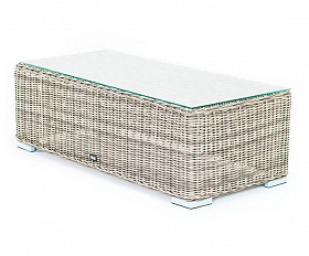 Столик журнальный Боно 4SIS из искусственного ротанга, цвет серый