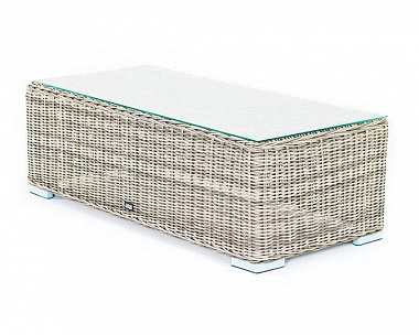 Столик журнальный Боно 4SIS из искусственного ротанга, цвет серый