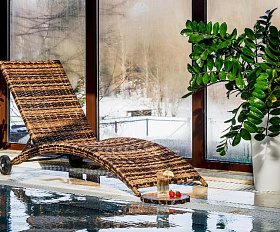 Шезлонг Agata Royal Family из искусственного ротанга, цвет коричневый