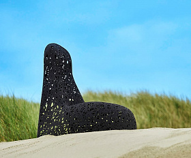 Кресло Vitgarden Well Chair из базальта, цвет черный