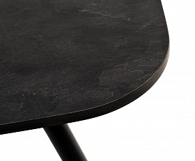 Верона журнальный стол из HPL 120х65, H40, каркас черный муар, цвет столешницы серый гранит