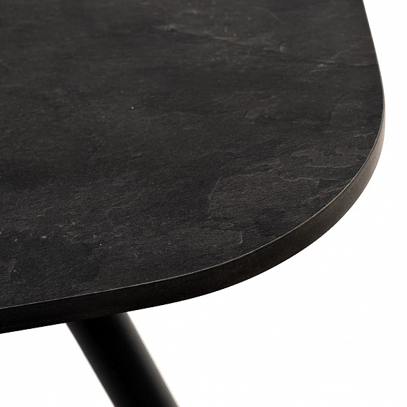 Верона журнальный стол из HPL 120х65, H40, каркас черный муар, цвет столешницы серый гранит фото 4