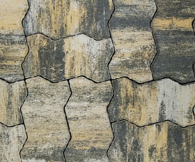 Тротуарная плитка Лидер 40 Волна Color Mix 60 мм Сланец