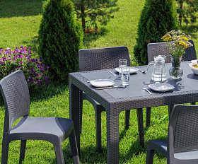 Обеденный комплект July M Royal Family из пластика, цвет графит