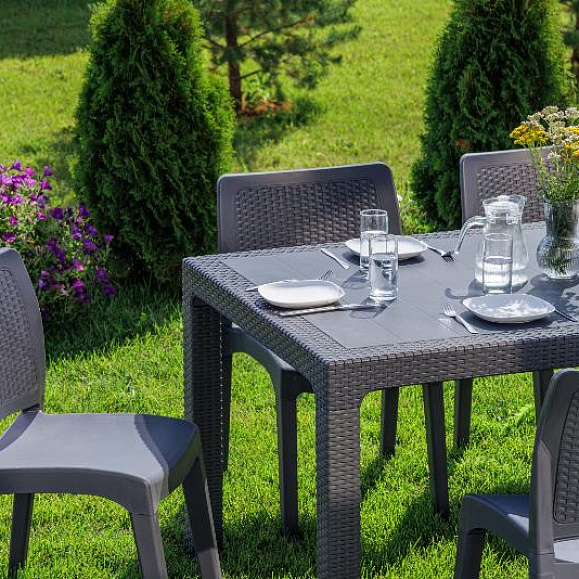 Обеденный комплект July M Royal Family из пластика, цвет графит фото 4