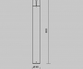 Ландшафтный светильник Piccadilly Maytoni O018FL-01B цвет Черный