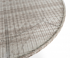 Эспрессо плетеный круглый стол, диаметр 150 см, цвет бежевый