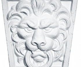 Замковый камень "Лев", цвет белый