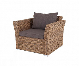 Кресло Капучино 4SIS из искусственного ротанга (гиацинт), цвет соломенный