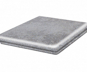 Клинкерная угловая ступень флорентинер Stroeher Keraplatte Roccia 840 grigio, 345x345x12 мм