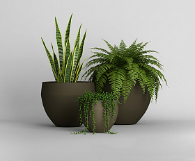 Кашпо Concretika Гира D50H43 Олива 310 256