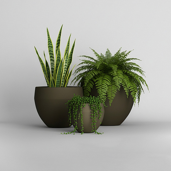 Кашпо Concretika Гира D50H43 Олива 310 256 фото 5