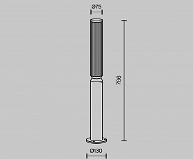 Ландшафтный светильник Lit Maytoni O593FL-L12BR3K цвет Коричневый