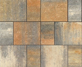 Тротуарная плитка Каменный Век Урбан ColorMix 60 мм. Черно-бело-желтый