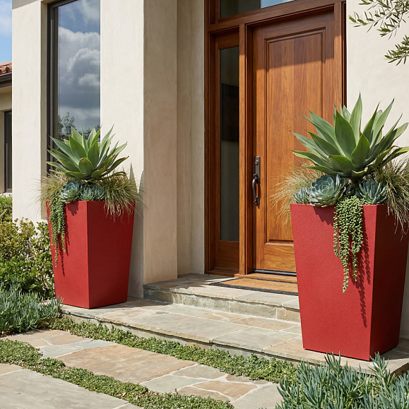 Кашпо Concretika Коник 40x40x70 Ред 3000 фото 1