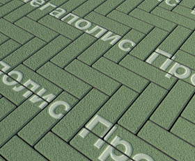 Тротуарная плитка Выбор Паркет Б.4.П.6 Зеленый Гранит