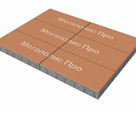 Тротуарная плитка Выбор Прямоугольник Б.5.П.10 600х300х100 мм Стандарт Оранжевый