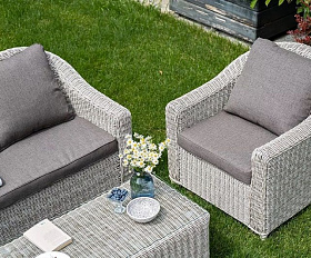 Кресло Кон Панна 4SIS из искусственного ротанга, цвет бежевый