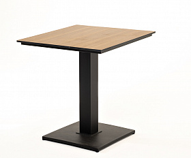 Каффе интерьерный стол из HPL квадратный 70х70см, цвет дуб