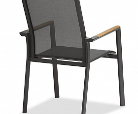 Комплект обеденной мебели Lyon 220A+8N Brafritid антрацит/натуральный, алюминий/тик