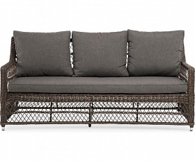 Диван трехместный Гранд Латте 4SIS из искусственного ротанга, цвет коричневый