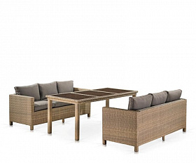Комплект плетеной мебели T365/S65B-W65 Light Brown