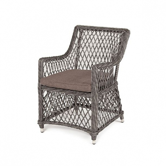 Плетеное кресло Латте 4SIS из искусственного ротанга, цвет графит фото 1