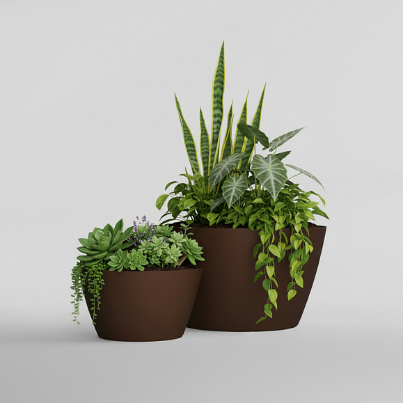 Кашпо Concretika Боул D80H45 Браун 050 3020 фото 5