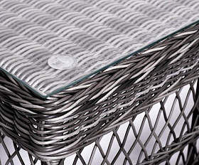 Лаунж-зона Асти 4SIS из искусственного ротанга, цвет графит 4 персоны