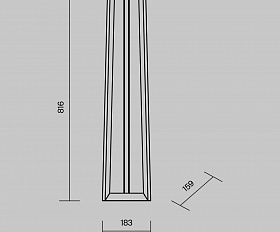 Ландшафтный светильник Luft Maytoni O466FL-L12B3K1 цвет Черный