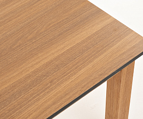 Канны журнальный столик из HPL 90х60, H40, основание дуб, цвет столешницы дуб