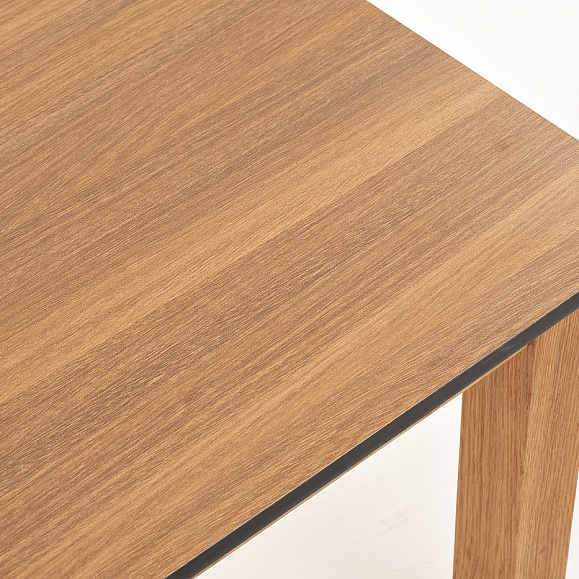 Канны журнальный столик из HPL 90х60, H40, основание дуб, цвет столешницы дуб фото 5